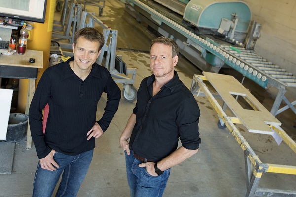Roberto Hanser und Lutz Pfafferott, Geschäftsführer der Hanser + Pfafferott GmbH, Naturstein Handel und Handwerk